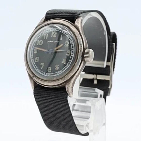 Vintage Crawford Military Style Men\'s Mechanical Wristwatch Swiss Steel & Chrome main image 4